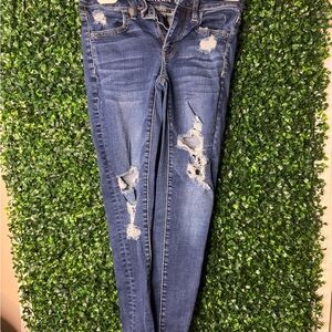 Distressed Blue Jeans American eagle